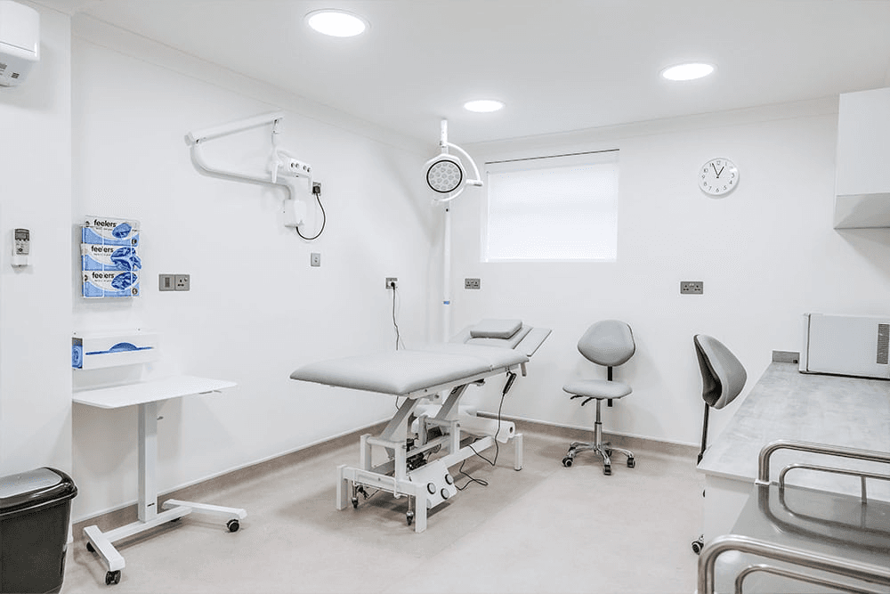 A modern treatment room in a UK surgery